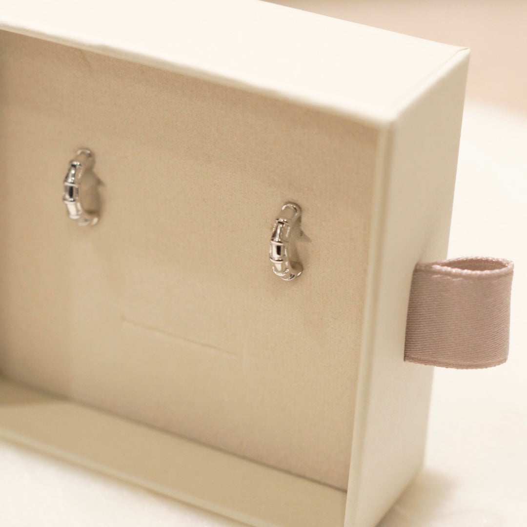 Whimsy White Gold Huggies