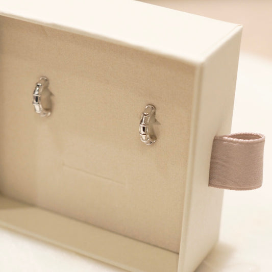 Whimsy White Gold Huggies