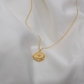 18 K locket neckalce. Opening locket to place photo inside. Delicate gold chain. 18K gold on sterling silver. Tarnish free. Hypoallergenic gold locket neckalce. Everyday necklace. Special occasions necklace 