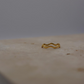 gold wave ring. 18K gold signet ring. Small signet ring. Perfect signet ring. Sterling silver 925. Tarnish free, Hypoallergenic ring. 